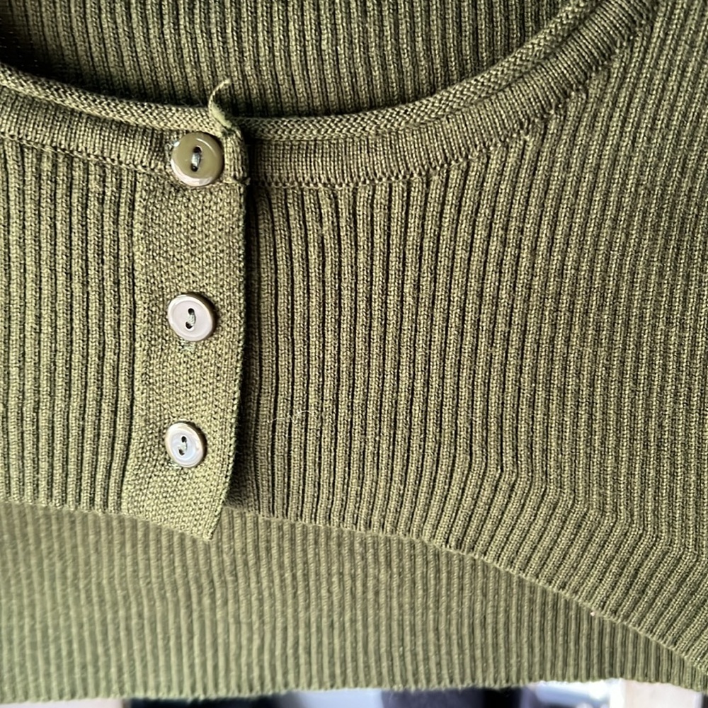 PACSUN Ribbed button crop - Picture 4 of 4